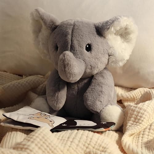 The Peanutshell Plush Elephant Stuffed Animal - 10 inch - Baby Safe - Machine Washable - Soft Elephant Baby Toys, Newborn Infant Toddler, Plushies for Boys Girls, Stuffies, Jungle Safari Nursery thumbnail 2