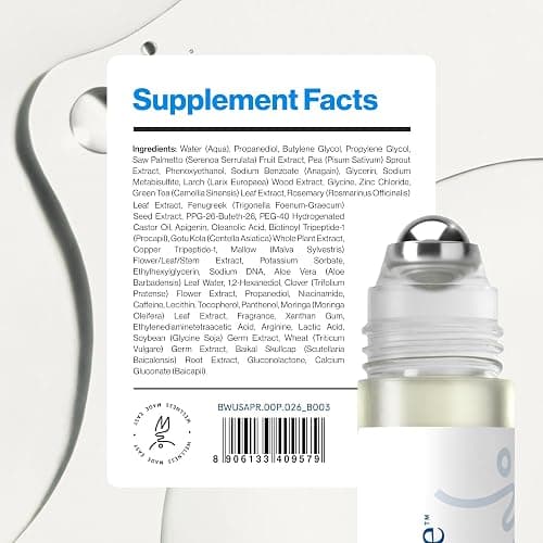 Be Bodywise Hair Growth Serum Roll On - 5% Saw Palmetto, 3% Rosemary Oil for Hair Growth, 3% Fenugreek,1% Caffeine Herbasome | Serum for Hair Loss & Hair Regrowth For Men & Women 25ml/0.84 fl oz thumbnail 8