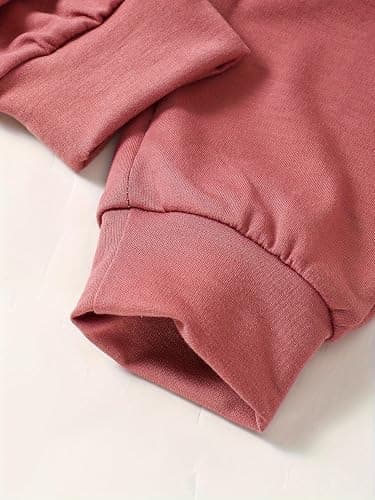 Fdqin Girl's Tracksuit Sets 4 Piece Outfits Cute Hoodie Matching Jogger Sweatpants Clothes Set for 3-14 Years thumbnail 6