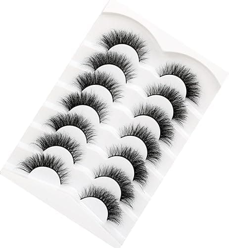 Pooplunch Manga Lashes False Eyelashes Doll Eye Natural Anime Lashes 8D Spiky Wispy Thick Faux Mink Eye Lash Strips 7 Pairs Pack - Doll-Eye|8-15MM thumbnail 7