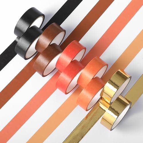 Mr. Pen- Washi Tape Set, 10 Rolls, 5 Yards/Roll, Washi Tape for Scrapbook | Arts, Crafts, Journals and Planners, Fiery Horizon thumbnail 8