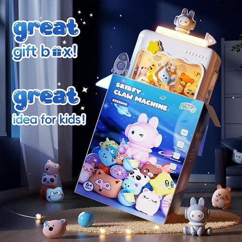 Skirfy Space Claw Machine for Kids, Mini Electronic Game Vending Machine,Candy Dispenser Game for Kids，Birthday for Girls Boys(Blue) thumbnail 5