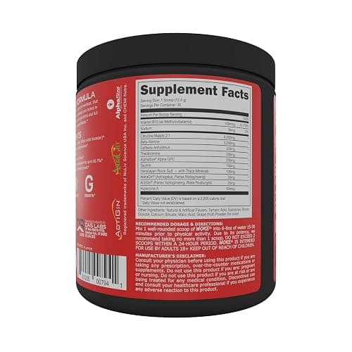 Bucked Up - Woke - HIGH STIM Pre Workout - Best Tasting - Focus Nootropic, Pump, Strength and Growth, 30 Servings (Grape) thumbnail 2