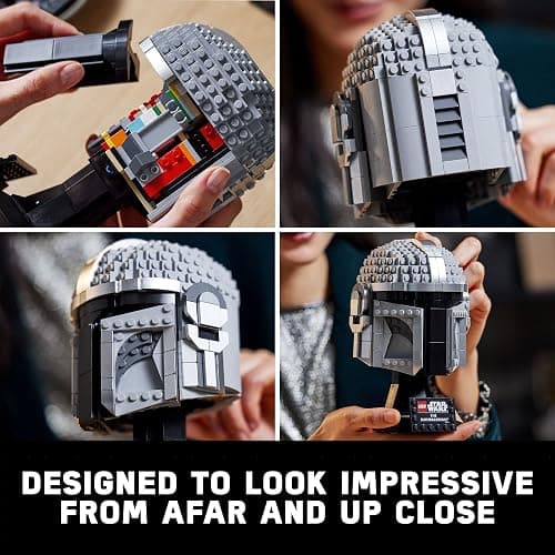LEGO Star Wars The Mandalorian Helmet 75328 Buildable Model Kit, Display Collectible Decoration Set for Adults, Men, Women, Mom, Dad, Collectible Gift Idea thumbnail 3