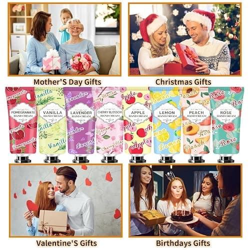 8 Pack Hand Cream Gift Set,Stocking Stuffers for Teen Girls,Christmas Gifts for Women,Mini Travel Size Lotion for Teacher Appreciation Gifts,Hand Lotionfor Dry Cracked Hands Gifts for Women thumbnail 3