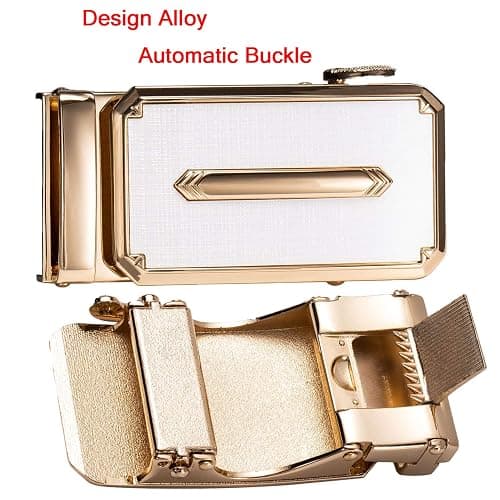 Dubulle Designer Mens Belts, Sliding Automatic Buckle Ratchet Dress Belt TOP Genuine Leather Strap Gifts thumbnail 5