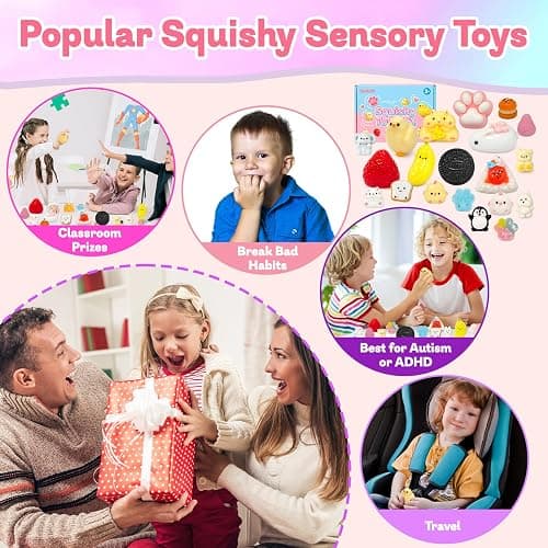 20Pcs Taba Squishy Toys Kit, Cute Fidget Toys Squeeze Toys Stress Relief Sensory Party Favors, Birthday Gifts Toys for Kids 3-6-8-10 thumbnail 7