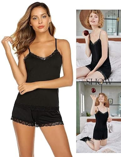 Avidlove Women Cami Pajama Set Modal Sleepwear Lace Trim Short PJ Set with Shorts thumbnail 5