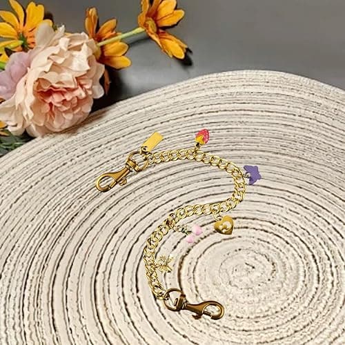 LSBDJDL Cute Cherry Gold Bag Charms Wallet Chain Keychains Purse Accessories For Women thumbnail 7