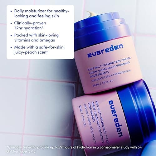 Evereden Kids Travel Set, 5-Piece Skin & Hair Care, TSA-Friendly, Kids 3+ | Dermatologist-Tested, Travel Size Kids Face Cream, Face Wash, Kids Shampoo, Conditioner & Detangling Spray With Travel Bag thumbnail 8