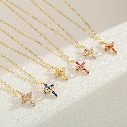 Tewiky Christian Gift Stocking Stuffers Cross Necklace for women-Dainty 14k Gold Plated/Silver Plated Pendant Necklaces Simple Cute Tiny Necklace Jewelry for Women thumbnail 3
