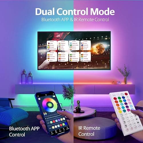 KEELIXIN LED Lights Music Sync RGB LED Strip Lights with APP & Remote Control thumbnail 3