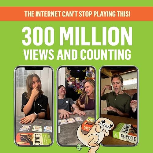 Exploding Kittens Coyote Created by Tim Ferriss | Perfect for Family Fun, Game Night, and Travel | 3-8 Players, 10 Mins, Ages 10 and Up thumbnail 4