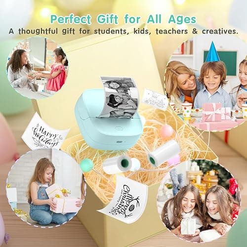 Gloryang JD-23 Sticker Printer, Mini Portable Thermal Printer Print Pod, Inkless Bluetooth Label Maker Machine for DIY Crafts, Journaling, Office & Home Use, Includes 2 Rolls Sticker Paper thumbnail 6
