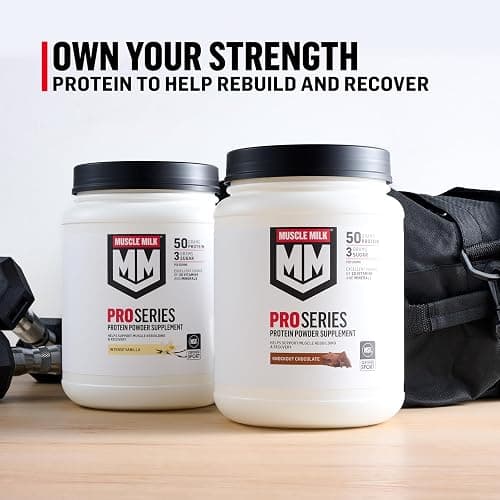 Muscle Milk Pro Series Protein Powder Supplement, Slammin' Strawberry, 2 Pound, 11 Servings, 50g Protein, 3g Sugar, 20 Vitamins & Minerals, NSF Certified for Sport, Packaging May Vary thumbnail 7