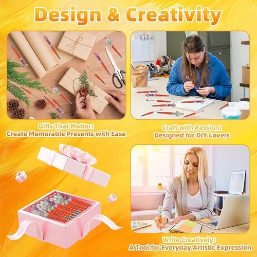 210 Pieces DIY Beadable Pen Bulk Kit – 70PCS Ballpoint Pen with Refills & Bags – Perfect for Beads Pens Supplies, Beaded Pens for DIY Crafting – Office Supplies & Teacher Accessories (Reddish Orange) thumbnail 6