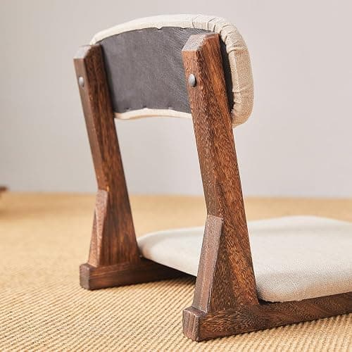 GZQWDC Meditation Chair with Back Support,Japanese Floor Chair,Back Jack for The Floor,Floor Seating,Tatami Floor Seats thumbnail 7