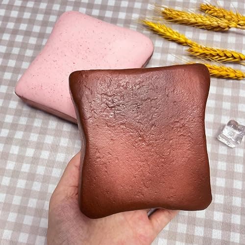 Bread Butter Squishy,Slow Rising Squishy，Stocking Stuffers,Stress Balls，Stress Relief & Fidget Toys for ADHD，Party Favor Gift (Pink) thumbnail 3