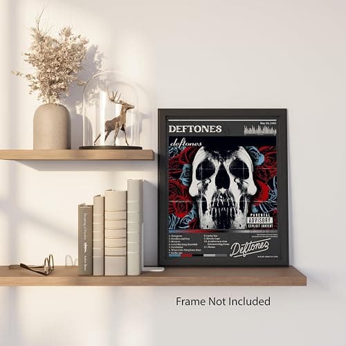 ZUKIY Deftones Skull Roses Cover - Dark Rock Poster Wall Art 8x10 Unframed - Heavy Metal Band Inspired Decor for Bedroom Studio Office - Emo Goth Aesthetic Tapestry Style Print for Music Lovers thumbnail 7
