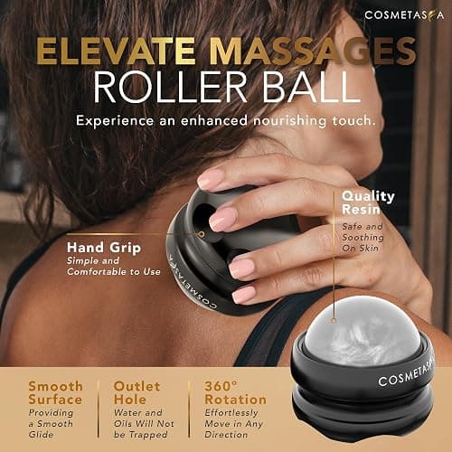 Cosmetasa Sore Muscle Massage Oil for Massage Therapy with Roller - All Natural, Cruelty-Free Massage Oils for Muscle Relaxing & Joint Comfort - Arnica Extract with Lavender & Chamomile Oil (8.8 oz) thumbnail 3