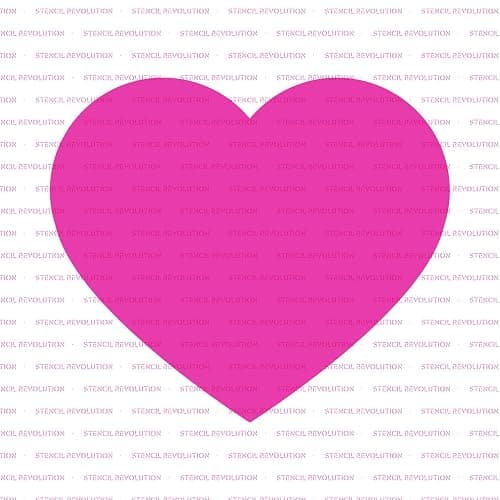 Valentine's Heart Stencil - Love Heart Art Shape thumbnail 5