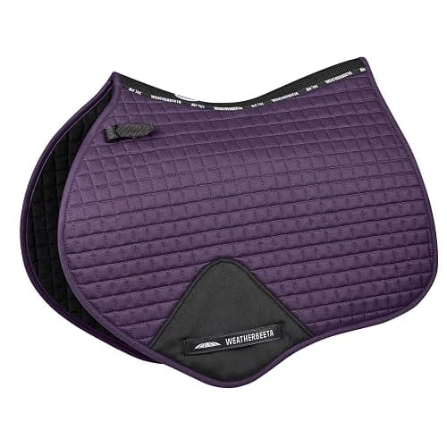 WeatherBeeta Prime Jump Shaped Saddle Pad, Purple Penant, Full - Image 1