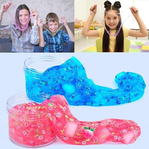 Jelly Cube Clear Slime Kit 8 Pack for Kids, Crunchy Bulk Slime, Super Soft & Non-Sticky, DIY Crystal Slime Party Favors for Girls Boys 5 6 7 8 9 10 11 12 thumbnail 4