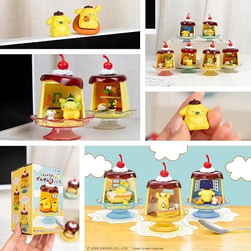Hamee RE-Ment Hello Kitty and Friends Blind Box Diorama Miniature Figure Set for Birthday Gift, Party Favor, Collectible Figurine, Sanrio Fan (Pompompurin Daily Moments) – 1 Pc. Mystery Set thumbnail 7