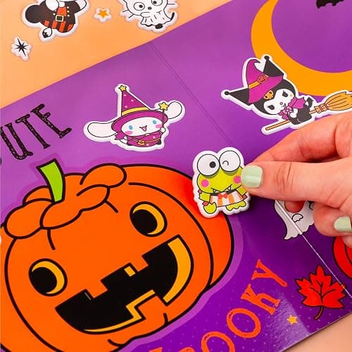 Hello Kitty and Friends Halloween Puffy Playset, Includes 30+ Stickers, 2 Play Scenes, Reusable for Kids thumbnail 7