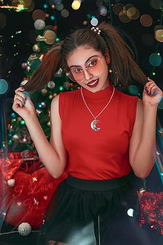 MAIBAOTA Healing Crystal Necklace, Tree Life Wire Wrapped Crescent Moon Necklace, Natural Stone Pendant Necklaces, Mothers Day Gifts for Mom, Gemstone Jewelry Gifts for Women thumbnail 8