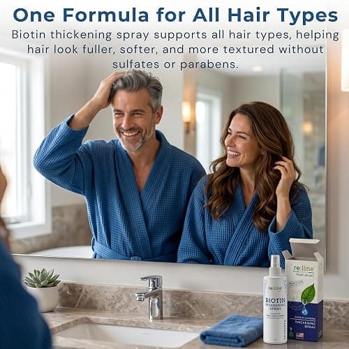 Biotin Hair Thickening and Growth Spray for Thinning and Texturizing - Hair Loss Prevention Tonic for Men and Women thumbnail 4