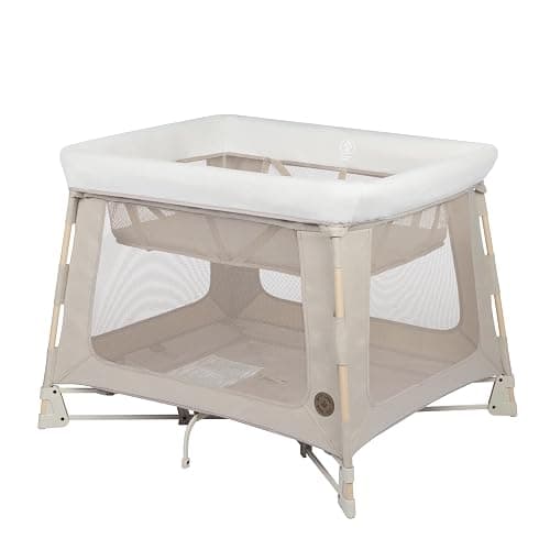 Maxi-Cosi Swift Baby Playard with Mat, Baby Playpen, Play Yard with Bassinet, Portable Playpen for Babies and Toddlers, Classic Oat - Image 1
