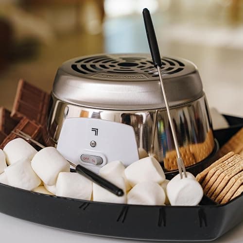 Sharper Image Electric S’mores Maker – 8-Piece Indoor S'mores Kit| 6 Skewers & Serving Tray| Flameless Tabletop Appliance for Kids & Families| Kitchen Gadget| Movie Night Date Night Housewarming Gift thumbnail 2