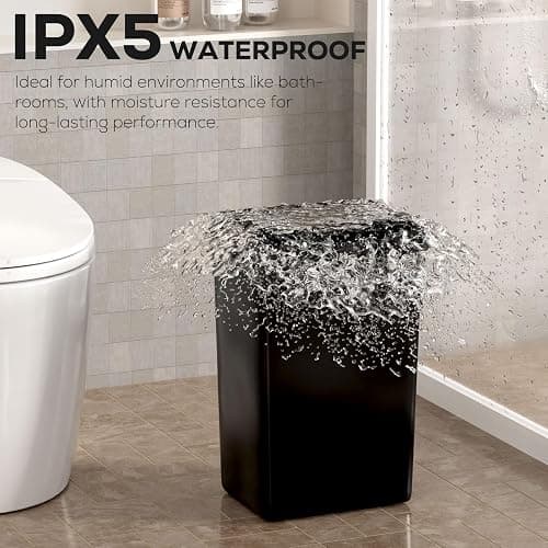jinligogo 2Pack Bathroom Small Trash Can with Lid, 4 Gallon Touchless Automatic Garbage Can Slim Waterproof Motion Sensor Smart Trash Bin for Bedroom, Office, Living Room-Black - 2P 4 Gallon Black thumbnail 4
