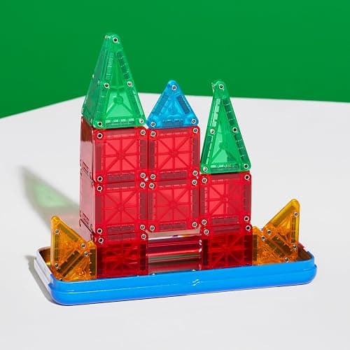 MAGNA-TILES microMAGS 26-Piece Travel Magnetic Construction Set – Bold Colors, The Original Magnetic Building Brand thumbnail 7