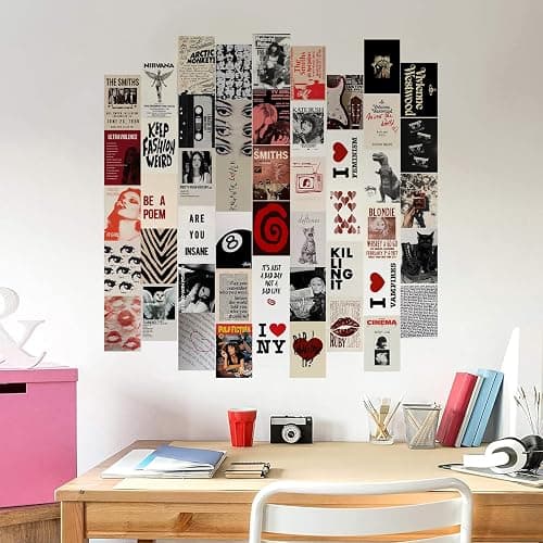 KBKBART 50Pcs Downtown Girl Room Decor, Y2k Wall Art Prints for Bedroom, Coquette Wall Collage Kit for Room Aesthetic, 4"x6" Vintage Photo Collage Kit Pictures, Retro Rockstar Posters Dorm Decor thumbnail 4