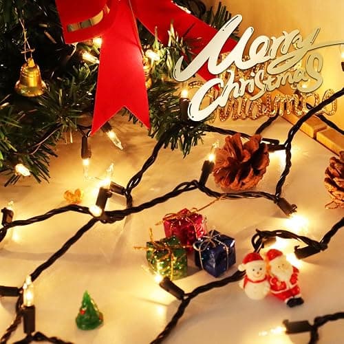 CXLHO Clear Christmas Lights 66FT 200 Incandescent Bulbs Warm White Mini Lights with Black Wire for Christmas Tree, Garland, Thanksgiving, Wedding, Party, Home, Indoor & Outdoor Festival Decoration thumbnail 6