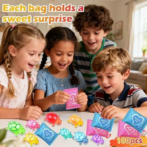100 Pcs Mini Turtle Blind Bags for Kids - Glow in The Dark Resin Turtles Collectible Sea Turtle Toys for Party Favors, Treasure Hunt Games Dollhouse Decor, Mini Garden Landscape, Cake Toppers thumbnail 2