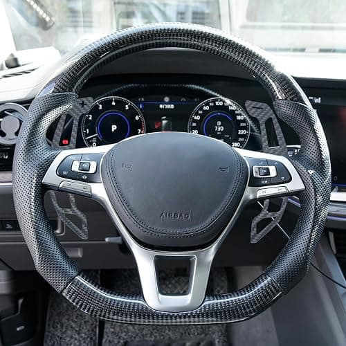 EASSAFEX Magnetic Steering Wheel Paddle Shifter for Volkswagen Golf 8 GTI/R 2021-2024, Carbon Fiber Paddle Extension Interior Decoration Accessories thumbnail 7