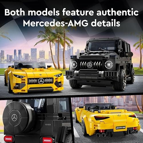 LEGO Speed Champions Mercedes-AMG G 63 & Mercedes-AMG SL 63 Building Toys - Kids Pretend Play Toy Cars for Boys & Girls, Ages 10+ Years - Gifts for Christmas - 76924 thumbnail 3
