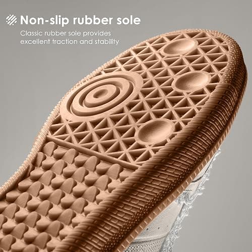 Vilanva Women's Lace Detail Fashion Sneakers Comfortable Casual Dress Sneakers with Retro Gum Sole Walking Trendy Footwear thumbnail 6