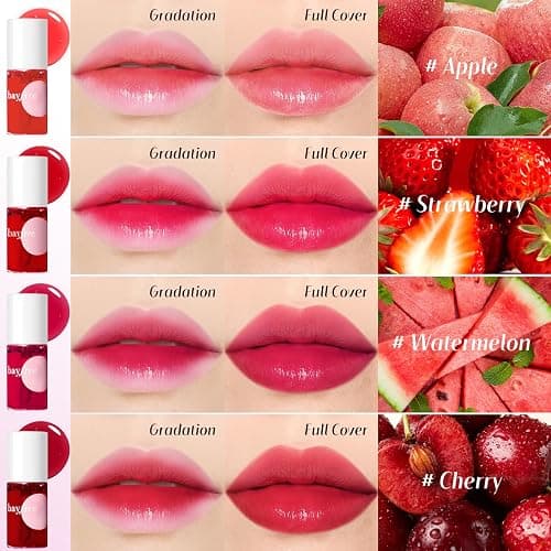 bayfree Lip Tint Stain Set, Lip Stain Long Lasting Waterproof, Lightweight, Non-sticky, Transfer-Proof, Matte Finish (fruit land) thumbnail 3