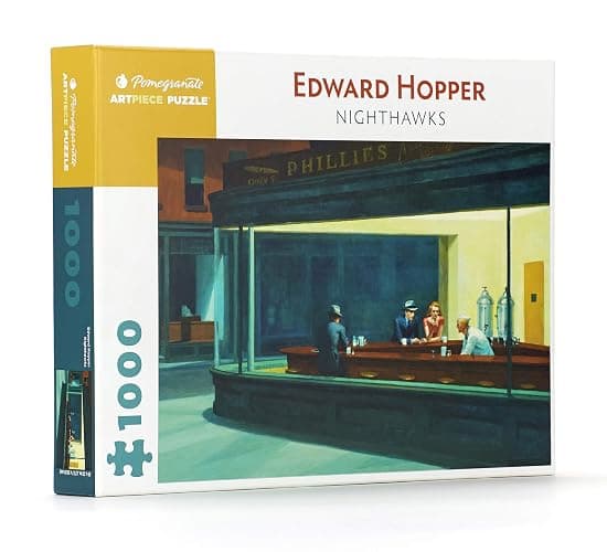 Pomegranate 1000-Piece Jigsaw Puzzle for Adults, Edward Hopper's Nighthawks, Matte Finish, Snug Fit - Image 1