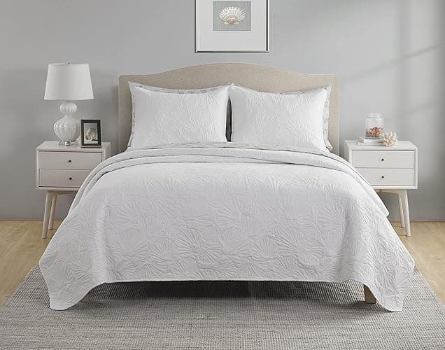 Seaside Collection Seashells White Bed-in-a-Bag Quilt Set thumbnail 3