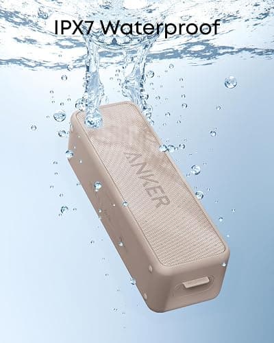 Anker soundcore 2 Portable Bluetooth Speaker, 24-Hour Playtime, IPX7 | 12W Stereo Sound, Wireless Stereo Pairing, Bluetooth 6, Bassup, Wireless Speaker for Home, Shower, Outdoors, Travel, Camping thumbnail 3