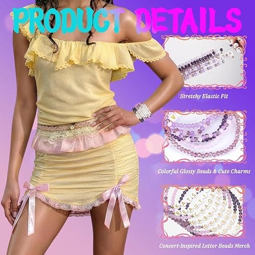 8PCS Beautiful Chaos Tour Bracelets - KATSEYE Merch Bracelets & Outfit Accent, Perfect Friendship Bracelets & Concert Outfits Gift for K-Pop Lovers thumbnail 3