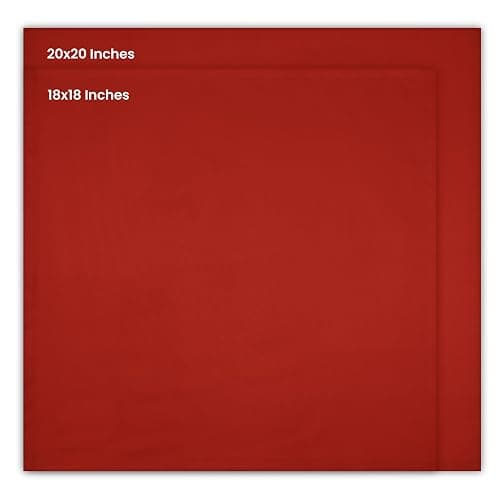 Utopia Kitchen Red Cloth Napkins [12 Pack, 18x18 Inch] Absorbent Cotton Blend Washable and Reusable for Dinner, Restaurant, Lunch, Wedding and Hotel thumbnail 3