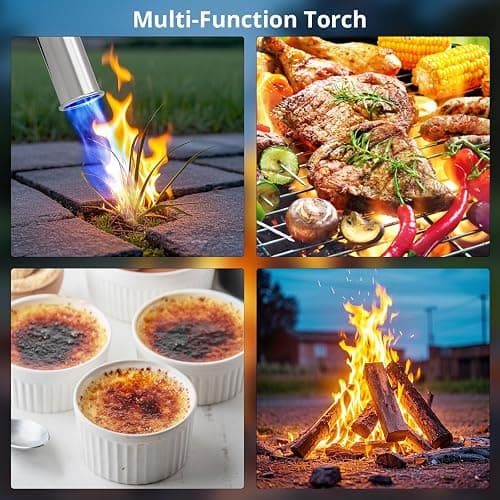 Sondiko Powerful Propane Torch L8010, Sous Vide, Campfire Starter, Adjustable Gas Welding Kit for Searing Steak, BBQ, Gas Welding(Camouflage) Propane Tank Not Included thumbnail 6