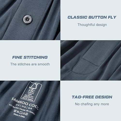 Men's Pajama bottoms Lounge Sleep Shorts Soft Comfortable Breathable Pajamas Shorts with Pockets 2 Pack thumbnail 4