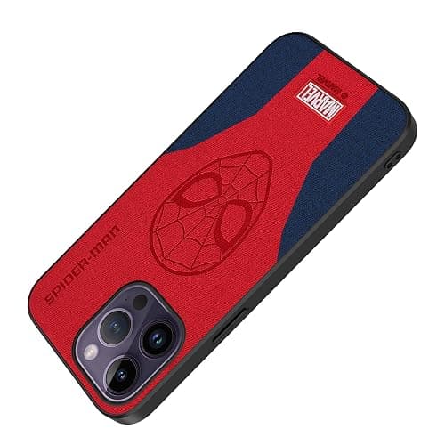 IRON SPIDER Case for iPhone 15 with Superhero Character Compatible iPhone 15 Leather Case RED+Blue (Spider) thumbnail 4